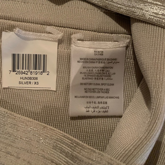 Herve Leger Gold Vdara Metallic Stretch Skirt - Picture 5 of 10